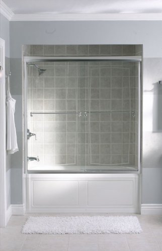 KOHLER K-702100-G55-NX Portrait Frameless Bypass Bath Door, Brushed Nickel