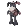 Multipet's Plaidimal Plush Dog Toys with Soft Bodies and Plaid Patches, Donkey