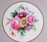 Review Coalport  / Coalport Grey and Floral Sevres 9719 Cup and Saucer