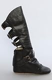 80%20 The Cody Buckle Back Hidden Wedge Boot in Black,Shoes for Women