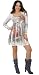Fancy Cool Knit Sweater Dress with Vintage Graphic Design Print from Hot Fash Dresses - EDDY Ivory image 4