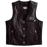 Harley-Davidson� Mens Wild Force Leather Vest-LIMITED EDITION. Embroidered graphics.... by Harley-Davidson