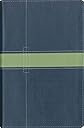 NIV Thinline Bible Italian Duo-Tone Midnight Blue / Moss Green