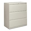 3-Drawer Lateral File W/Lock, 36"x19-1/4"x40-7/8",Light Gray