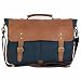 The House Of Tara Leather and Canvas Office and Laptop Bag (Combat Blue) RS.1699.00