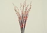 beleuchtete Zweige mit Dekosteinen - 90 cm, 30 LED rot