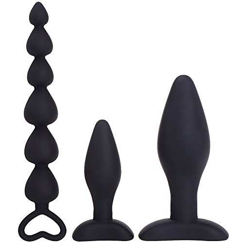 Tymeir Silicone Ass Beads of 6 Beads,3 Sex Toys for Ass Masturbation and Expansion