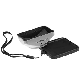 Mennon DV-b 27 27mm Digital Video Camcorder Lens Hood with Thumb Lock Mount, Silver by Mennon