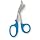 Stainless Steel Non Sterile Utility Serrated Scissor with Blue Coated Handle, 7-1/2" Length, For Single Use (Pack of 100)