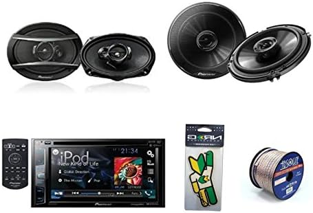 Pioneer AVH-X3700BHS DVD Receiver with 6.2" Display Bluetooth + 1 Pair) TS-F1634R 6.5" 2-Way + 1 Pair) TS-A6965R 6X9 3-Way Pioneer Package