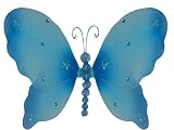 11 Blue Emily Butterflies - Hanging Nylon Butterfly Decorations
