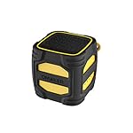 Omaker Bluetoothスピーカー 小型/爆音/クールデザイン(3m落下テスト済み/12時間連続再生可能)キューブサイズ ポータブルワイヤレススピーカー (イエロー+ブラック) W4N
