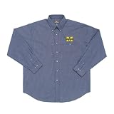 Antigua University of Michigan Matrix Mini Check Long Sleeve Shirt