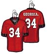 Georgia Bulldogs #34 Football Jersey Ornament