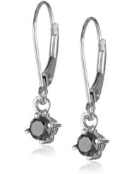 14k Gold Black Diamond Earrings (5/8 cttw)