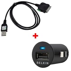 Belkin Mini USB Universal KFZ Autoladeger�t + mumbi Sync- / Datenkabel f�r iPhone & iPod