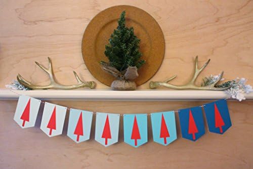 Ombre Blue Christmas Tree Banner