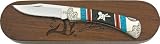 Buck Knives 110YISLE Yellowhorse Rising Wisdom Folding Hunter Lockback Knife with Custom Black Jett, Orange Spiny Oyster, & Turquoise Handles