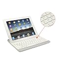 Alu Deutsche Keyboard Bluetooth Case Schutzh�lle QWERTZ wei� Tasten f. iPad2 2G ipad3