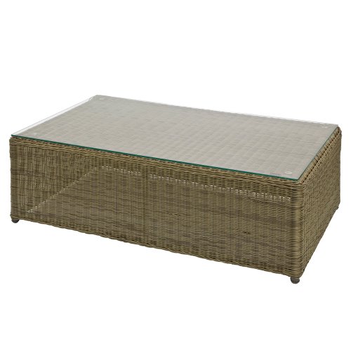 Outdoor Patio Furniture Black Rectangle Coffee Table