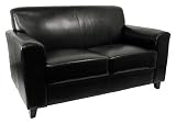 Review Flash Furniture  / Contemporary Black Leather Love Seat - BT-827-2-BK-GG