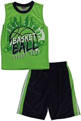 Tuff Guys Big Boys' "City Street Ball" 2-Piece Outfit - green, 14 - 16