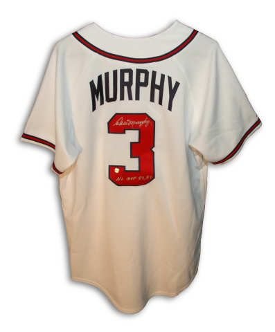 Autographed Dale Murphy Atlanta Braves White Jersey Inscribed Nl Mvp 82 83