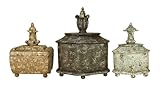IMAGE OF Sterling Set of 3 Finial Keepsake Boxes, Composite Box