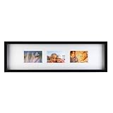 Burnes of Boston Metro 3-Opening Collage Frame - Black (6x4 matted)