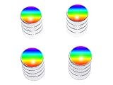 Rainbow - Tire Rim Valve Stem Caps - Aluminum