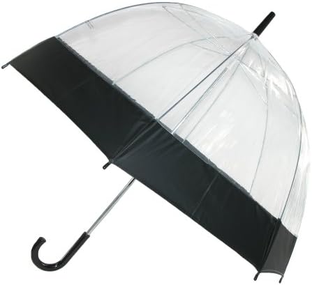 Clear Bubble / Dome Umbrella with Colored Trim by ElieBrellas (Black Trim)