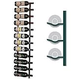 VintageView 12 Bottle Wine Rack (1 Deep - Black