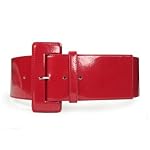 Ladies High Waist Wide Patent Fashion Plain Leather Belt