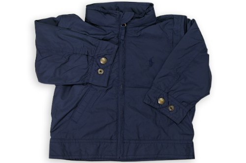 POLO RALPHLAUREN（ポロ ラルフローレン）長袖 ジップアップ ブルゾン パーカー付 ネイビー 18M