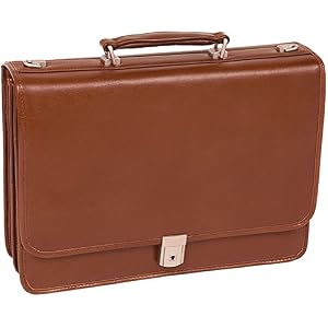 McKleinUSA Lexington 83544 V Series Full Grain Oil Tanned Leather Double Compartment Briefcase...