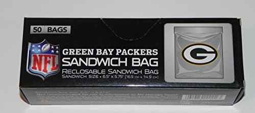 Green Bay Packers Sandwich Press to Close Bag (Pack of 50)