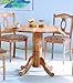 Kitchen & Housewares : Natural Finish Wood Napolean Round Dining Table w/Drop Leaf