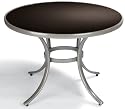 Siena Garden Denver Tisch 106cm Gestell:champagner/Glasplatte mocca