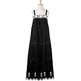 Cotton Embroidered Tiered Maxi Dress (Petite, Tall & Misses Sizes XS-3X)