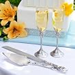 Satin Finish Flutes and Server Set