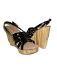 MIU MIU Patent Wedge Vernice Tropic Shoes in Black