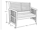 DC America SEL208, Sequoia Bench, Hardwood with Natural Finish