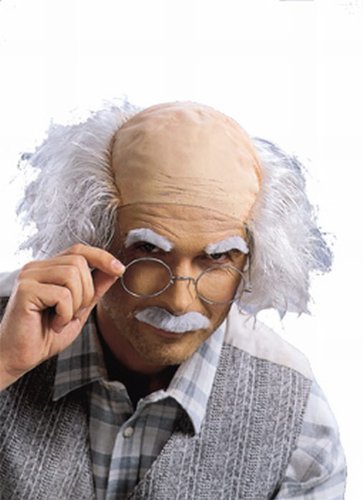 Opa Perücke Glatze mit Bart Einstein Perücken
