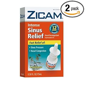 Zicam No Drip Liquid Nasal Gel with Cooling Menthol & Eucalyptus, Intense Sinus Relief, 0.5-Ounce (15 ml) (Pack of 2)