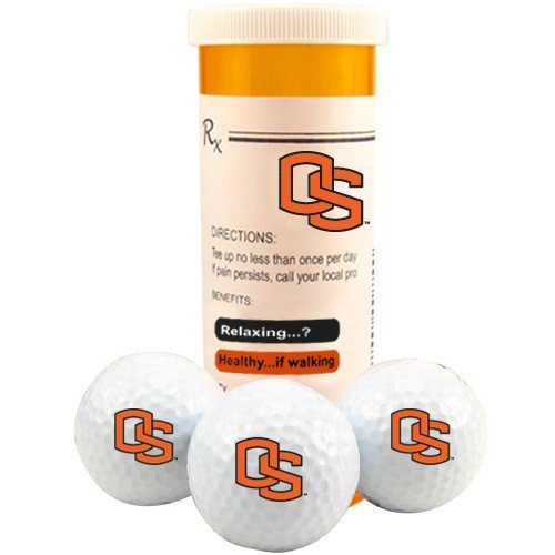 Oregon State Beavers Team Logo Prescription Bottle 3-pack Golf Balls