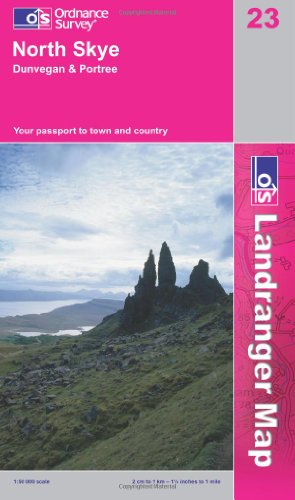 Produkt-Bild: North Skye, Dunvegan & Portree 1 : 50 000 (OS Landranger Map)
