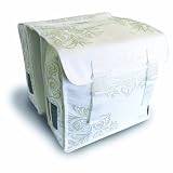 Basil Blossom Double Bike Bag (Pearl-White)