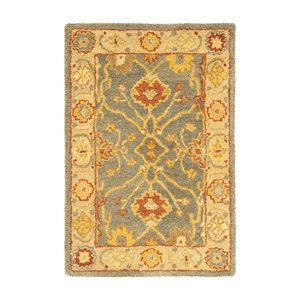 Safavieh Antiquities AT314A Blue 23 x 20 Hand-made Hand-spun Wool Rug