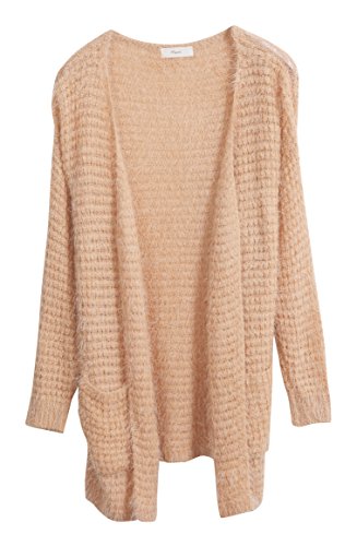 Mayuki Women's Cardigan Long Cut Sweater with Pockets