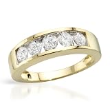 Ring With 1.00ctw Genuine Diamonds Made of Yellow Gold- Size 7 (Size 7)
